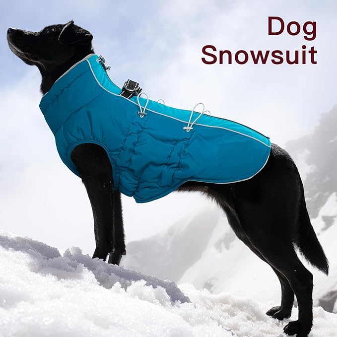 Winter Jacket - XS Warm Zip Up Snowsuit Harness Vest, Reflective Water-Resistant Coat for Small Dogs, Chihuahua, Teacup Puppy, Green