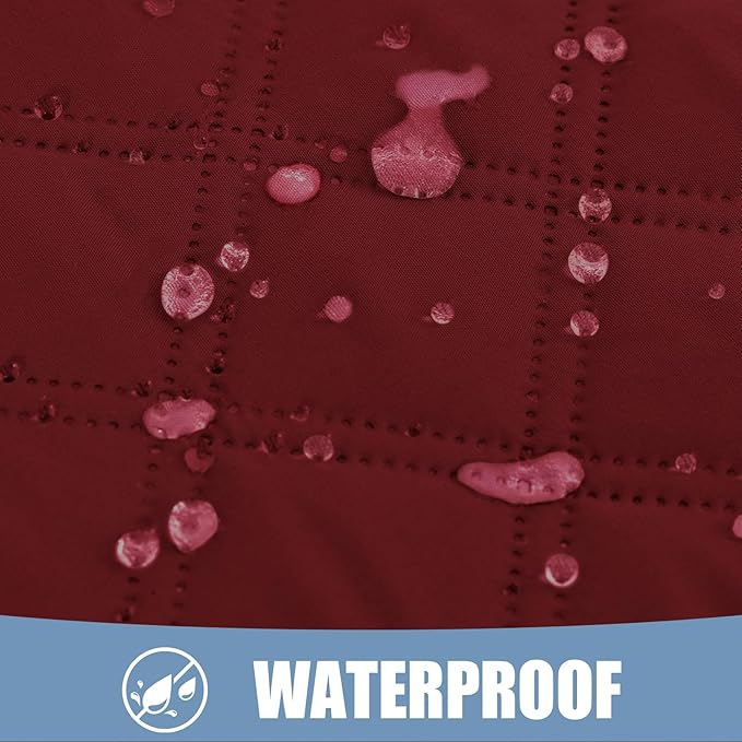 Smiry Waterproof Dog Blanket, Reversible Dog Bed Cover Pet Blanket, Soft Pet Couch Covers for Sofa Washable, Bed Couch Sofa Furniture Protector for Puppy Cat Kids (52"x82", Wine Red/Beige)