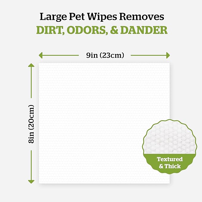 Pogi’s Dog Grooming Wipes – Hypoallergenic Pet Wipes for Paws, Body & Butt – Cleaning & Hydrating, Green Tea Scent, 100-Count