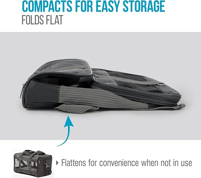 Sherpa Original Deluxe Travel Pet Carrier, Airline Approved - Charcoal Gray, Large