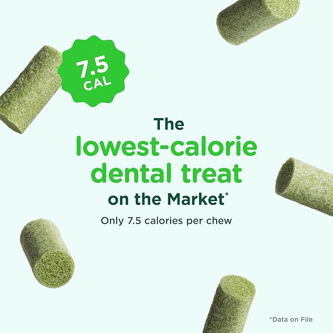 Minties FreshBites Soft and Chewy Dental Treats for Dogs, Low Calorie Natural Mint Flavored Dental Chews for Dogs, 50 Count, Chews Clean Teeth, Fight Bad Breath, and Removes Plaque and Tartar