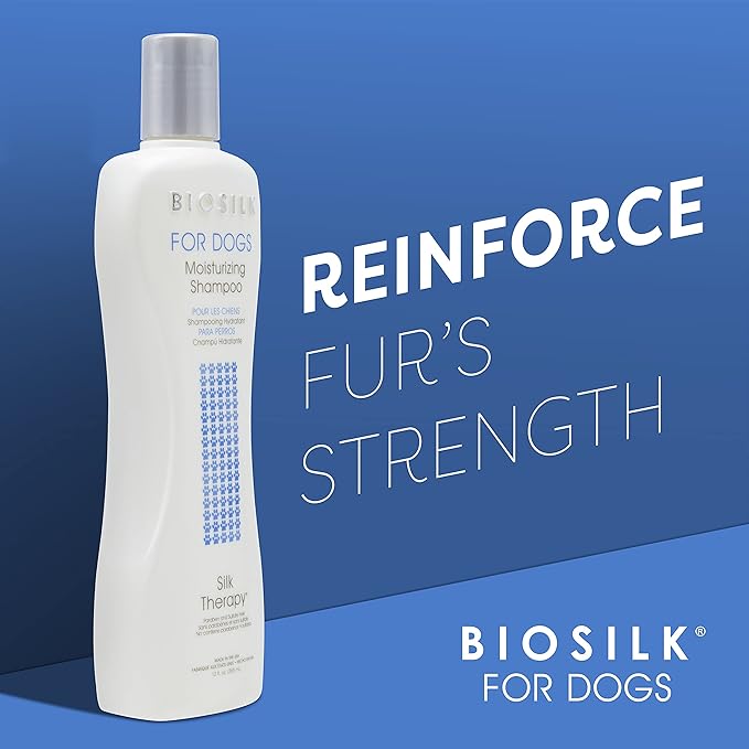 BioSilk Silk Therapy Moisturizing Shampoo for Dogs - Best Dog Shampoo for Pets with Dry, Itchy, or Sensitive Skin, Gentle Dog Wash, Essential Grooming Supplies, 12 Fl Oz - 2 Pack