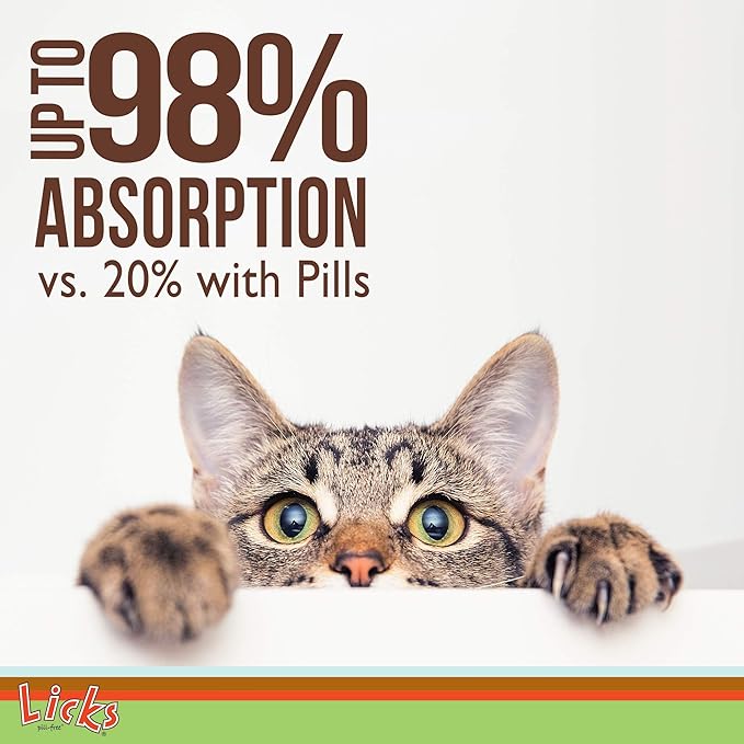 Licks Pill-Free Cat Immunity - Immune Support Cat Supplies - Respiratory Supplements - Health Supplies - Gel Packets - 30 Use