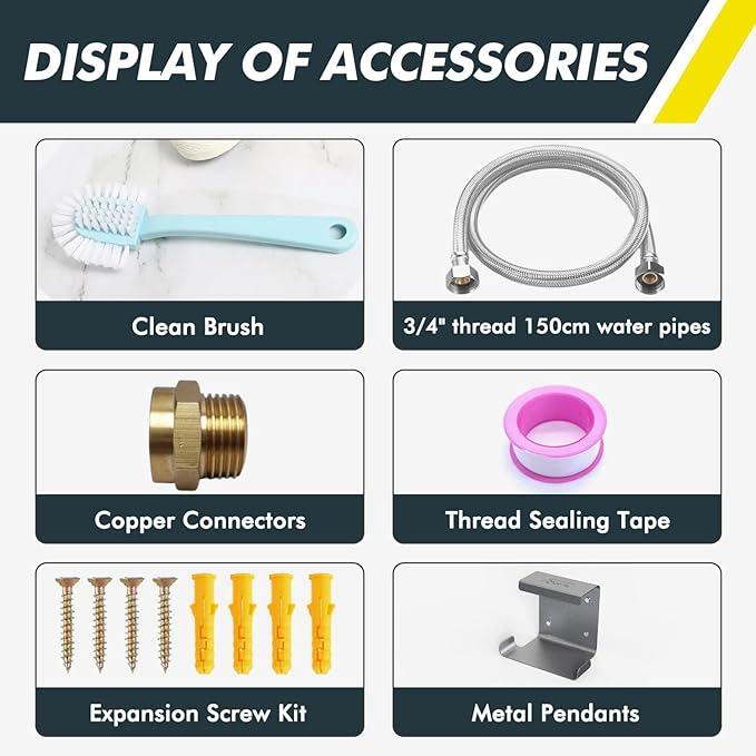 67OZ Automatic Water Dispenser for Dogs Cats Patented Auto-Filling Dog Water Bowl Dispenser Wall-Mount Saving Space Outdoor Dog Waterer Feeder Includes Fixed Part Copper Connector 3/4'' Water Hose