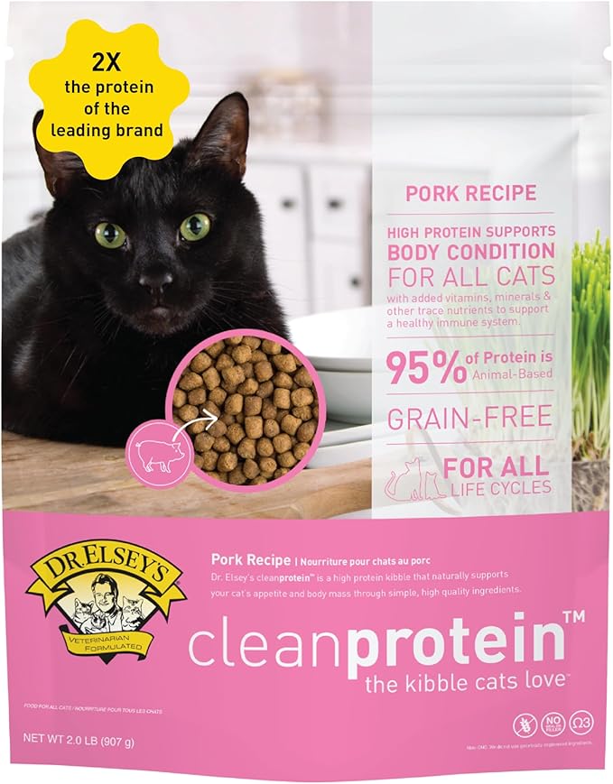 Dr. Elsey's cleanprotein Pork Cat Kibble 2 lb. Bag