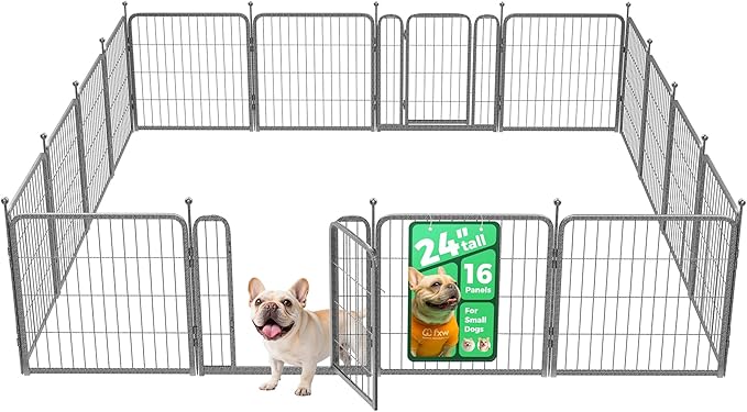 FXW Aster Dog Playpen Designed for Yard, 24inch 16 Panels