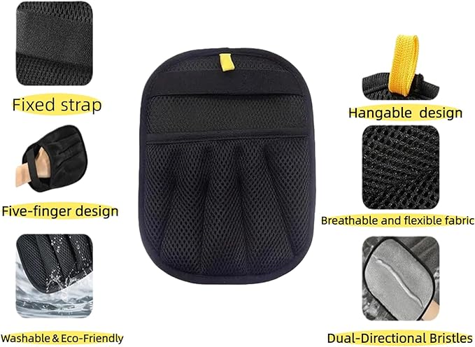 Pet Hair Removal Glove, Reusable Electrostatic Pet Hair Removal Gloves,Reusable for Dogs & Cats, Furniture, Car Seats & More (2Pcs)