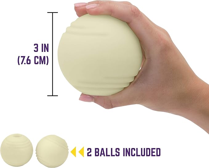 Chew King Glowing Fetch Ball, Dog Ball Toys, 3 Inch (Pack of 2), Fits Ball Launcher