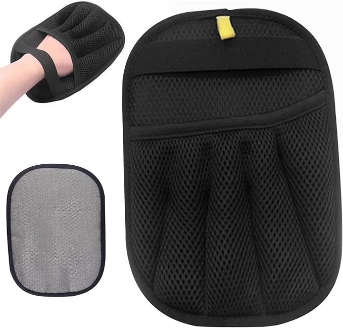 Pet Hair Removal Glove | Electrostatic Reusable Cat & Dog Magic Brush Hair Remover Tool for Furniture, Carpet, Couch | Upgraded 5-Finger Design | Gentle Grooming Tool for Pets(Eco-Friendly) (1 PCS)