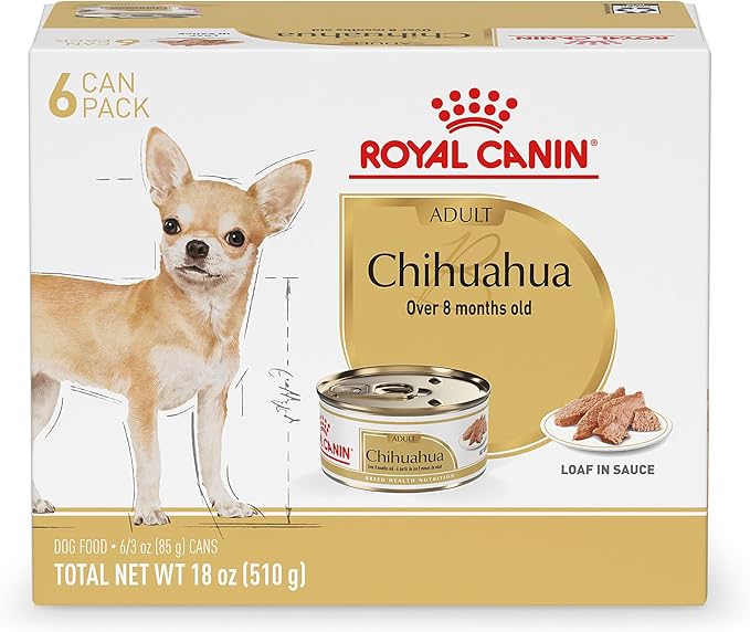 Royal Canin Breed Health Nutrition Chihuahua Adult Loaf in Sauce Dog Food, 3 oz (Pack of 6)