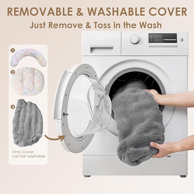 EHEYCIGA Small Dog Bed and Cat Couch for Puppy and Kitten - Fluffy Faux Rabbit Fur Pet Sofa with Washable Removable Cover, Waterproof and Non-Slip, 23 Inch Grey