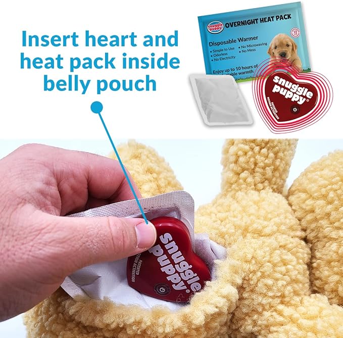 Special Edition Snuggle Puppy Toys - Heartbeat Puppy for Dogs - Pet Anxiety Relief and Calming Aid - Comfort Dog Toys for Behavioral Training in Doodle