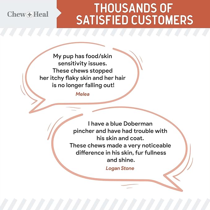 Salmon Oil for Dogs - Soft Chew Omega Treats for Skin and Coat - Fish Oil Blend of Essential Fatty Acids, Omega 3 and 6, Vitamins, Antioxidants and Minerals - Made in USA (180 Chews, Salmon)