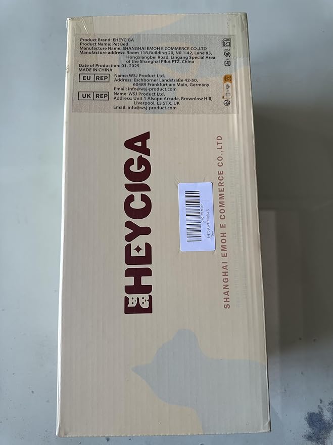 EHEYCIGA Orthopedic XL Dog Beds for Extra Large Dogs with Removable Washable Cover for Crate, Beige, 41x27