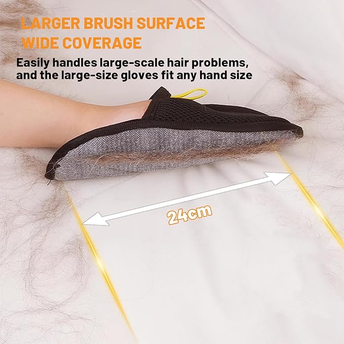 The Magic Pet Brush Hair Remover, Acssart Pet Hair Removal Glove, Electrostatic Pet Hair Removal Glove, Reusable Grooming Mitt for Cats & Dogs, Perfect for Furniture, Sofa, Carpet & Car (1PCS)