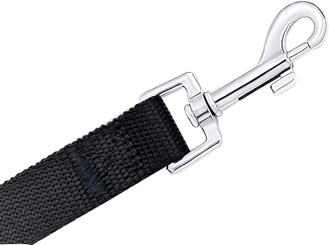 PETGOGO 15ft 20ft 30ft 40ft 50ft Long Dog/Puppy Lead Obedience Recall Training Dog Leashes for Small Medium Dogs Camping, Training, Play, or Backyard (Black, 1" x 20FT)