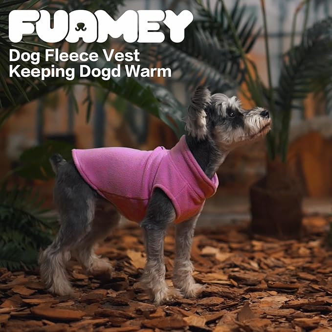 FUAMEY Dog Fleece Vest for Large Dogs,Warm Stretchy Dog Sweatshirts Pullover with Leash Hole Dogs Sweater Soft Pet Turtleneck Cozy Pet Vest Lightweight Sleeveless Pink XXL