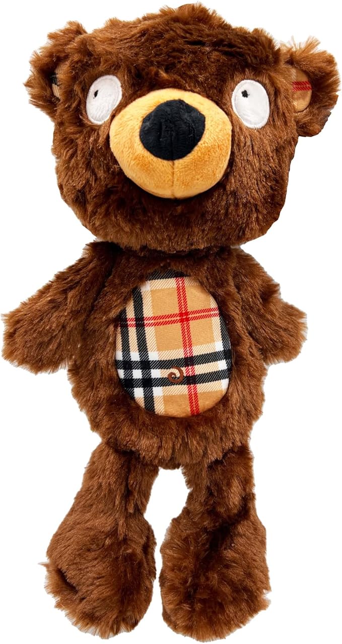 Huxley & Kent Slappies for Dogs | Beary Styles (Small) | Squeak & Shake Dog Toy | No Stuff Squeaky Toy, TPR Ball in Head | Simulates Hunting Nature for Dogs