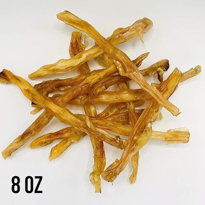 Beef Tendons for Dogs. USA Made, Grass Fed, All Natural Dental Chews. Grain Free, Odor Free (8 OZ)