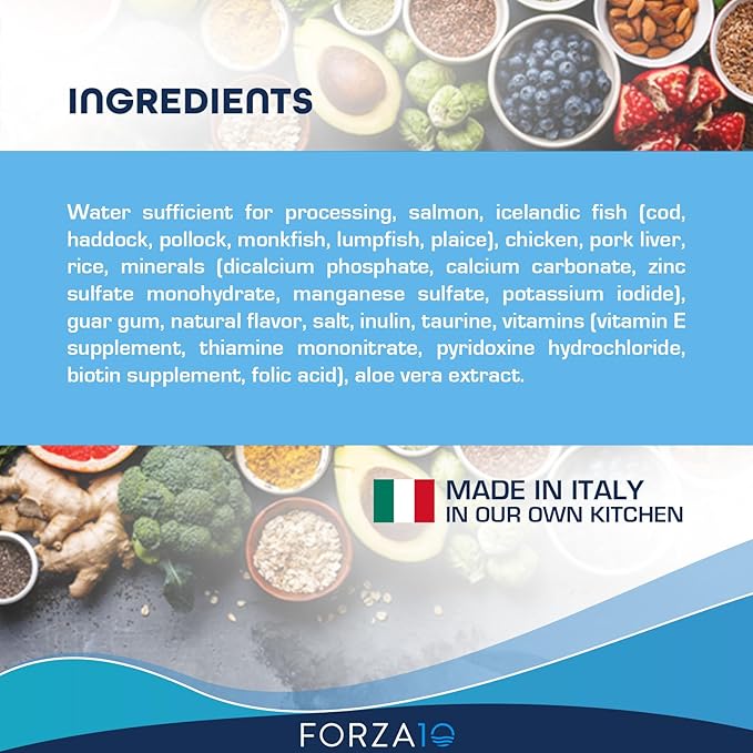 Forza10 Wet Hypoallergenic Cat Food, Fish Flavor Canned Wet Cat Food, for Adult Cats with Allergy and Skin and Coat Conditions, 32 Pack Case of 3.5 Ounce Each