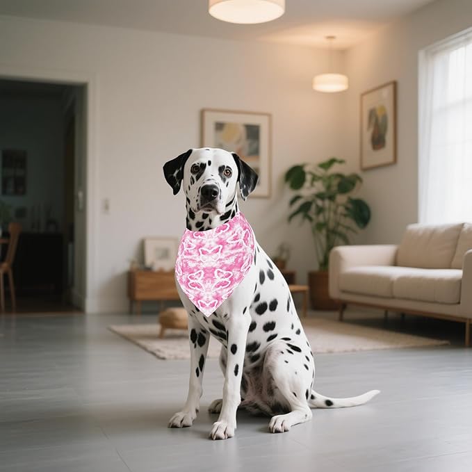 7 PCS Tie Dye Dog Bandanas for Large Dogs Breed Sewing Hemming Dog Bandana Print One Side XL Drool Bibs Party Grooming L