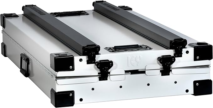 Heavy Duty Fully Collapsible Powder-Coated Aluminum Dog Crate - Medium-Long (White)