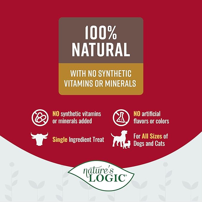 Nature's Logic Beef Lung treat Bites, 1lb, 1 Pack