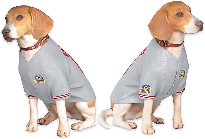 Custom Dog Baseball Jersey with Name Number Logo for Small Pet Dogs-Personalized Dog Shirts