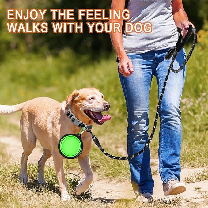 BARKBAY Dog Leashes for Large Dogs Heavy Duty Dog Leash 4/5/6 FT with Comfortable Padded Handle and Highly Reflective Threads for Medium Large Dogs Walking Training Running (6FT-1/2'',Black)