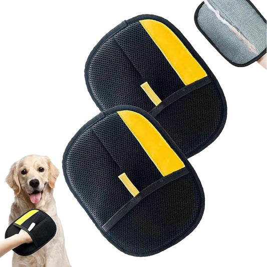 2pcs Pet Hair Removal Glove,Pawbeam Pet Hair Remover for Cats & Dogs,Upgraded Animal Fur Removal Tool, Reusable Cats & Dogs Grooming Gloves for Hair Removal