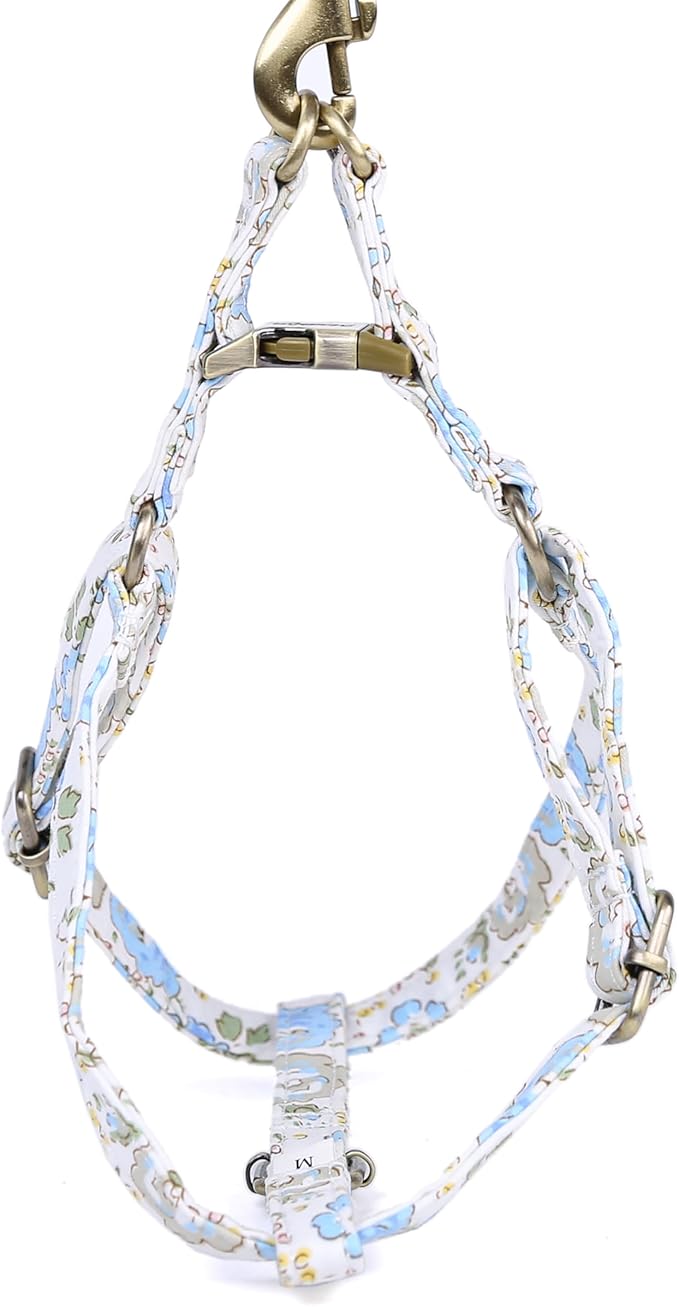 Angie and Allie Organic Cotton Personalized Step in Dog Harness,Custom Dog Halter Vests,Adjustable No Pull Canine Halter Harness for Small Medium Large Dogs