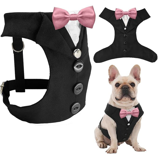 AVERYDAY Dog Tuxedo for Wedding Outfit, Dog Suit and Tie Costumes for Birthday, Halloween, Cosplay, Christmas Party, Pet Formal Wear with Bowtie, Tux for Medium Large Dogs, Bulldog, Labrador, Husky