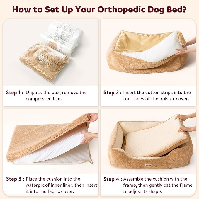 Cooling Orthopedic XL Dog Bed – Comfort Memory Foam for X-Large & XXL Dogs. Indestructible & Washable Giant Dog Bed w/Pillow, Non-Slip Bottom & Durable Zipper. Chew Proof Crate Mat w/Waterproof Liner