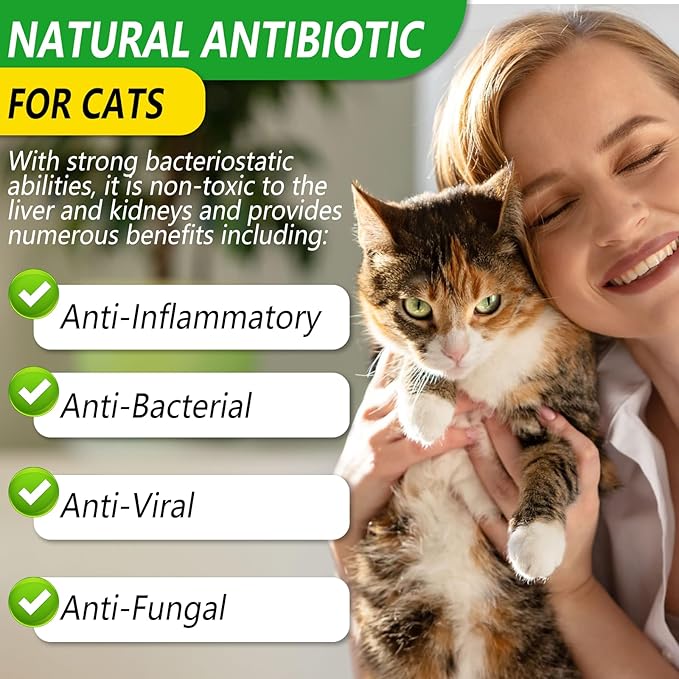 Natural Antibiotics for Cats, Pet Supplements, 4 Fl Oz/2 Pack, Cat Antibiotic