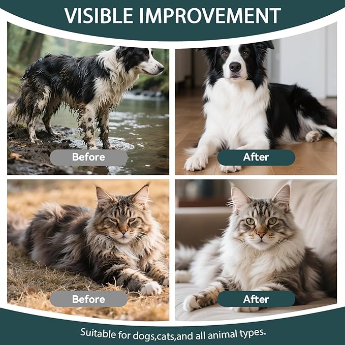 WLP 48 PCS Pet Cleaning and Deodorizing Glove Wipes for Dogs & Cats Hypoallergenic Pet Cleaning and Hydrating Glove Bath Wipes Enriched with Aloe & Jojoba Oil Individually Wrapped