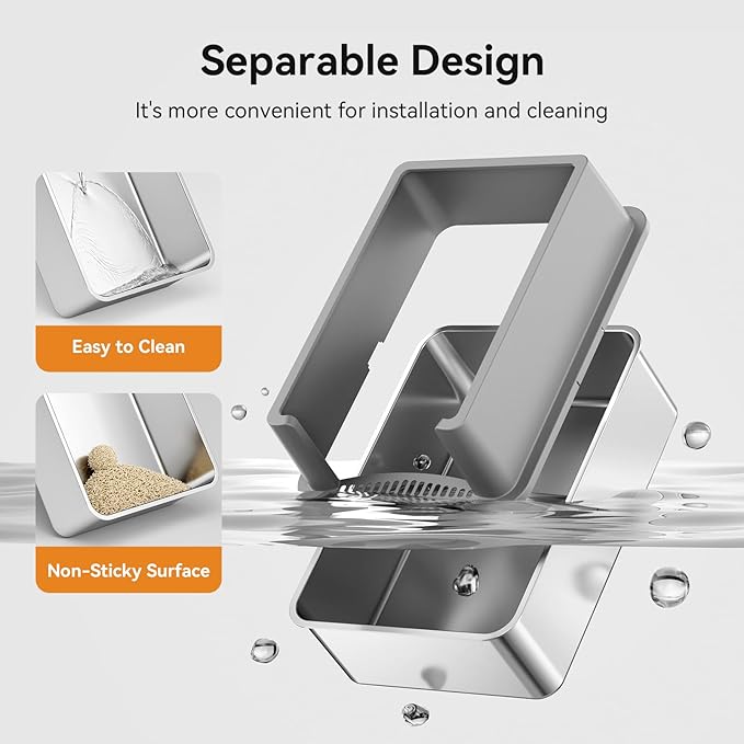 XXXL Stainless Steel Litter Box,28"L*20"W*12.5"H Large Capacity Metal Cat Litter Box for Big & Multiple Cats,Anti-Leakage,Non-Stick Surface for Easy Cleaning,Odor-Resistant,Scratch-Resistant