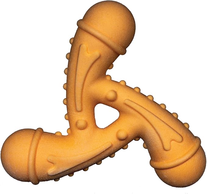 Spunky pup Gnaw Guard Star Dog Toy Dental Texture for Teeth and Gums Indoor & Outdoor Non-Toxic Fetch Toy Waterproof Floats Dishwasher Safe Perfect Toys for Small to Medium Breeds