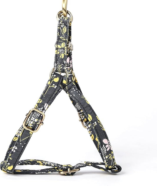 Angie and Allie Organic Cotton Personalized Step in Dog Harness,Custom Dog Halter Vests,Adjustable No Pull Canine Halter Harness for Small Medium Large Dogs