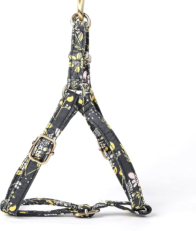 Angie and Allie Organic Cotton Personalized Step in Dog Harness,Custom Dog Halter Vests,Adjustable No Pull Canine Halter Harness for Small Medium Large Dogs