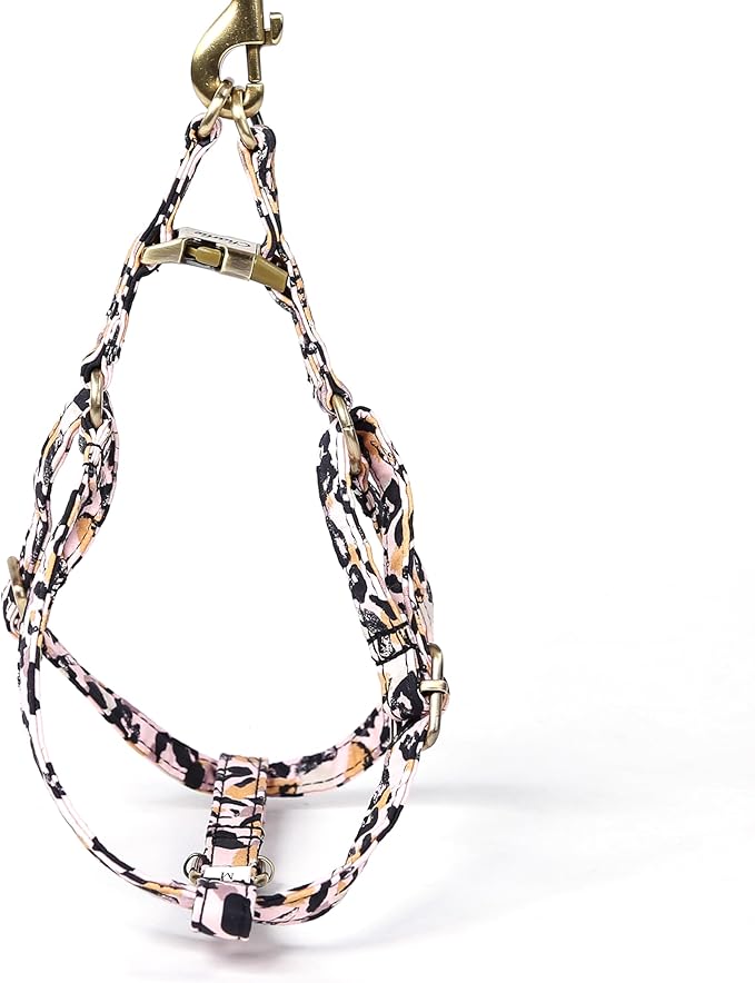 Angie and Allie Organic Cotton Personalized Step in Dog Harness,Custom Dog Halter Vests,Adjustable No Pull Canine Halter Harness for Small Medium Large Dogs