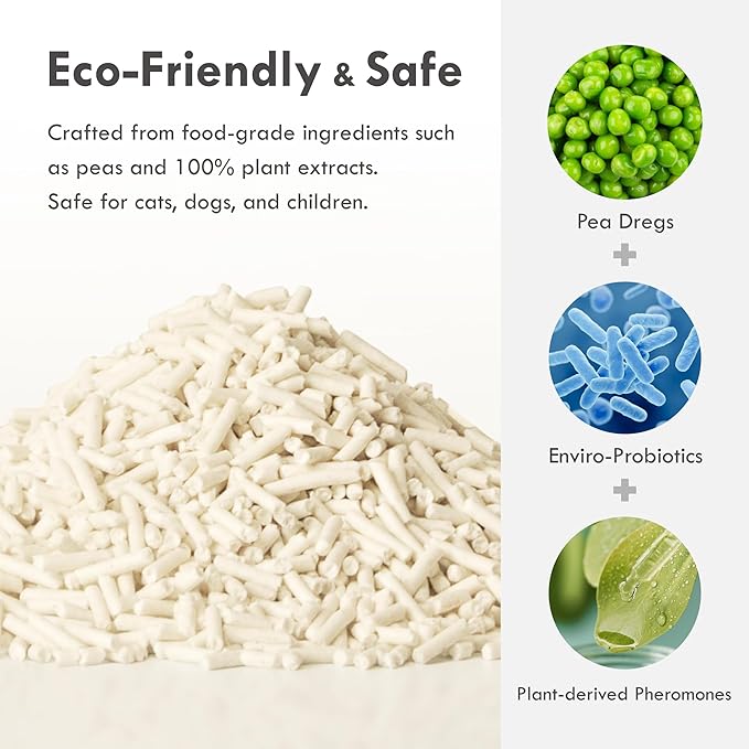 Lady N Cat Attract Tofu Litter – Natural Attractant Formula for Litter Box Training, Calming Pheromone for Multi-Cat Homes, Classic Pellet Shape for Standard Litter Box, 18lb