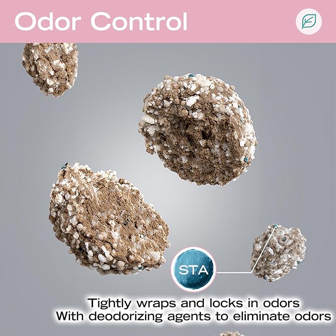 Corn & Bentonite Cat Litter, Strong Clumping Litter, Odor Control, Easy Scooping, Clumps Lift Cleanly, Low Dust, 5.5 LB x 3 Bags