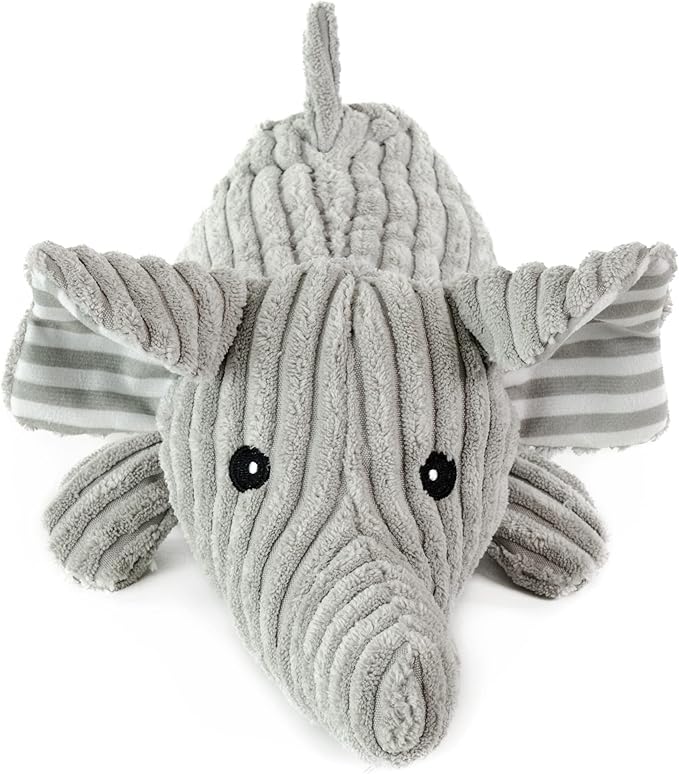 Giftable World Dog, Safari and Bug Pet Plush Toy with Squeaker (Lying Rhino, Hippo, Elephant)