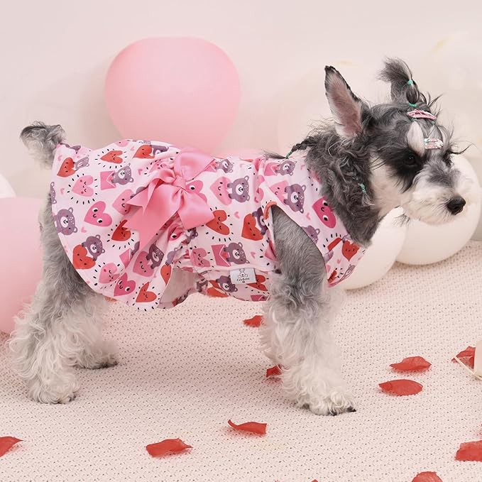 CuteBone Velvet Dog Dresses for Small Dogs, Stylish & Soft Fabric, Comfortable Fit for Everyday Wear, Perfect for Special Occasions NCVA03XS