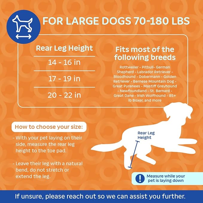 Dog Wheelchair - for Large Dogs 70-180 Pounds - Veterinarian Approved - Dog Wheelchair for Back Legs