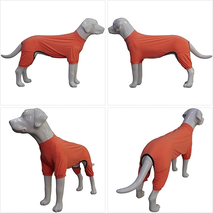 LoveLongLong Dog Jumpsuit with UV Protection and Quick-Dry Fabric for Spring Summer Pet Pajamas Lobster Pink 2XL