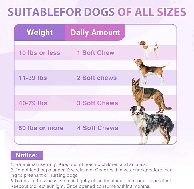 Dog Allergy Chews 400PCs,Dog Allergy and Itching Skin Relief Anti Itch Aller Immune Bites for Dogs Itching Licking Paws Treatment Relief Itchy Aller Probiotics Vitamins for Skin and Coat Allergies