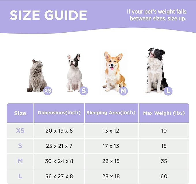 LE SURE Cute Dog Bed for Large Dogs - Washable Pet Beds,Cozy Rectangle Orthopedic Sofa with Jacquard Shaggy Plush & Anti Slip Bottom,36x27x8inches