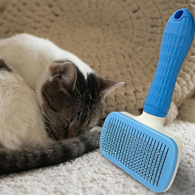 Pet Cleaning Deshedding Brush,Pet Hair Removal Brush for Shedding Massaging Grooming for Small Dogs,Cats,Rabbits(blue)