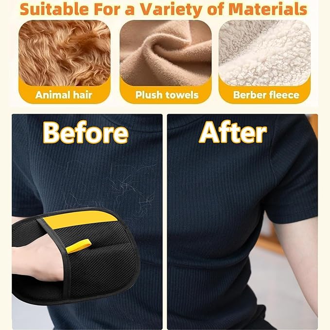 2pcs Pet Hair Removal Glove,Pawbeam Pet Hair Remover for Cats & Dogs,Upgraded Animal Fur Removal Tool, Reusable Cats & Dogs Grooming Gloves for Hair Removal